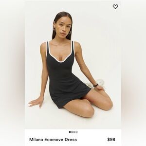 BNWT - Reformation Milana EcoMove Dress - Size:XS - Black